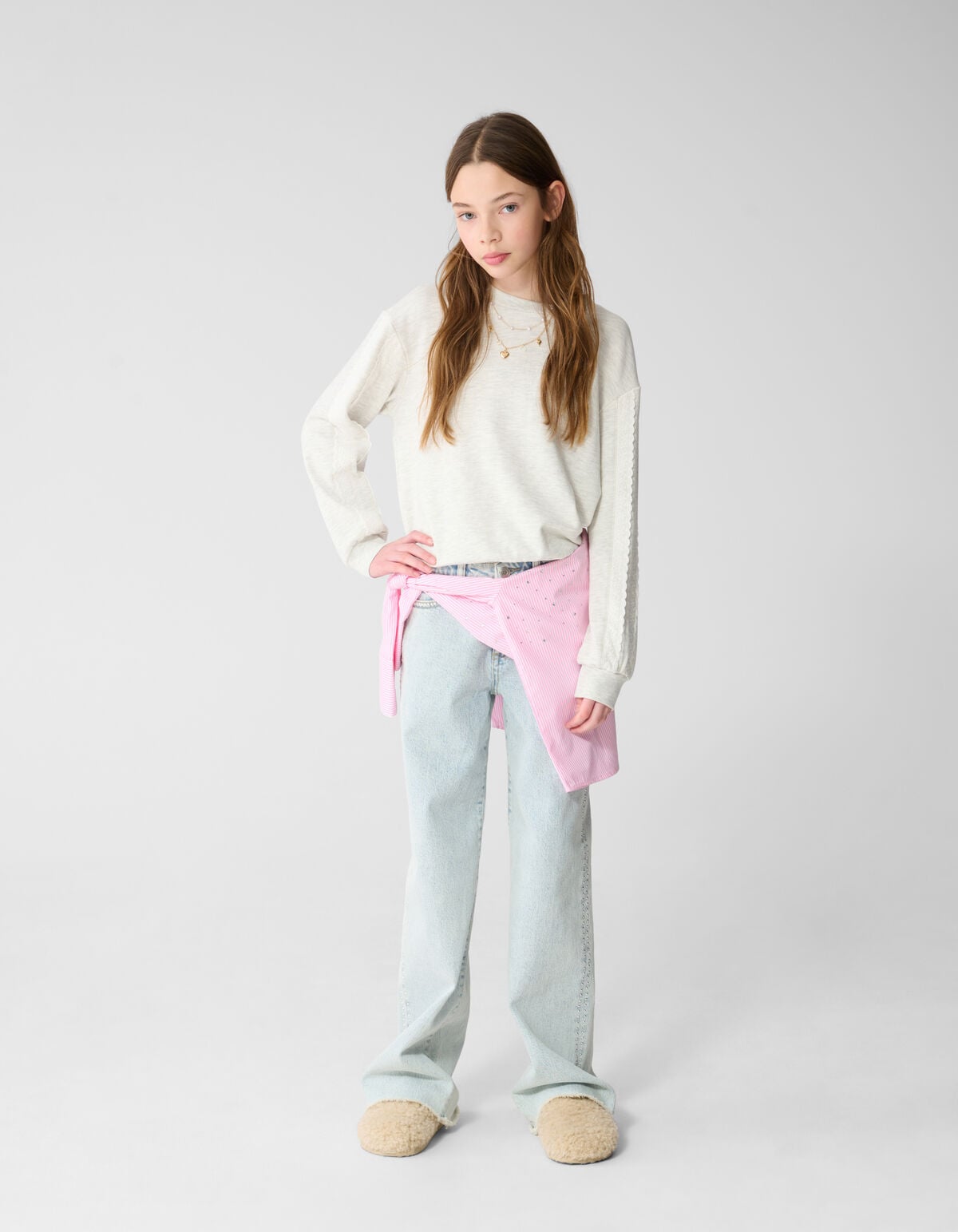 R&uuml;schenpullover Hellgrau SHOEBY GIRLS