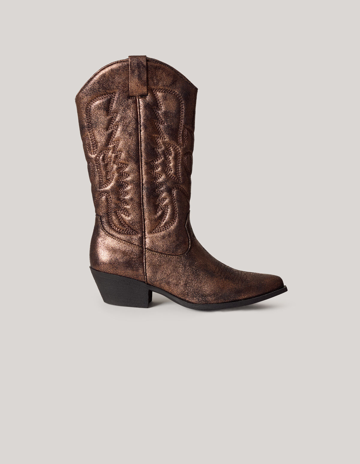 Metallische Cowboystiefel Braun SCHOENEN SHOEBY