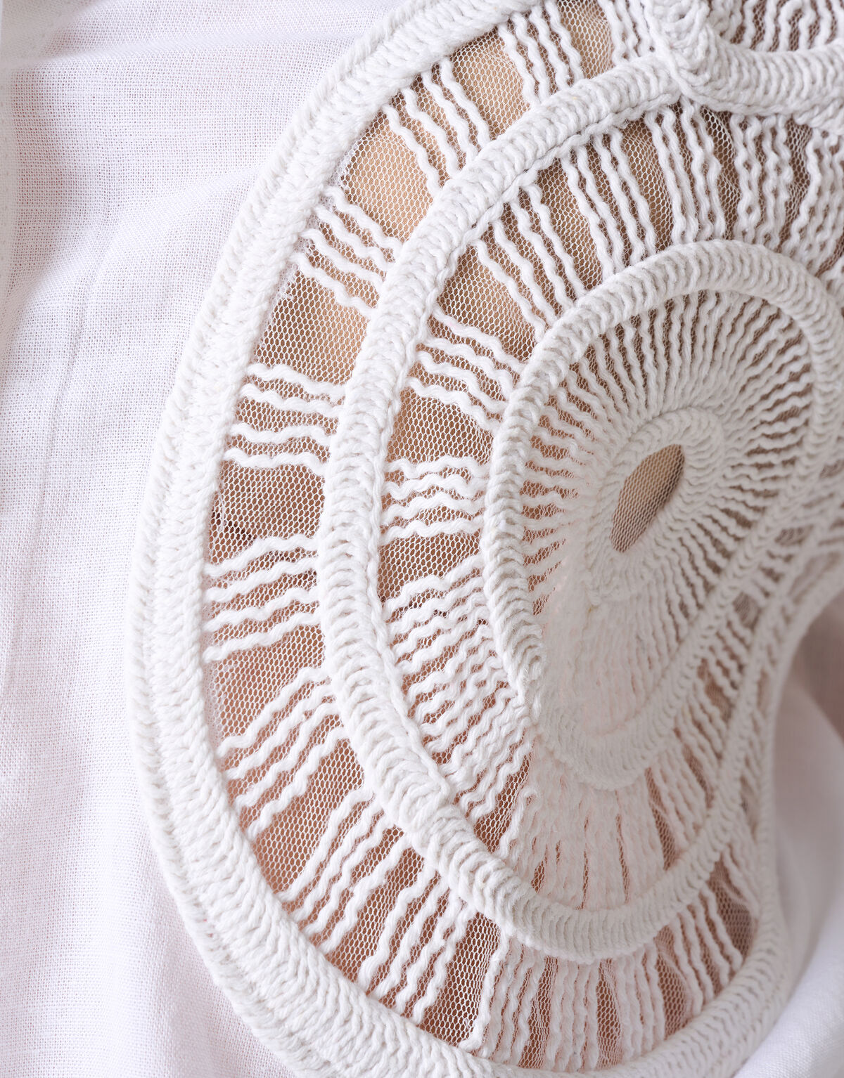 Linnen Crochet Blouse Wit SHOEBY WOMEN