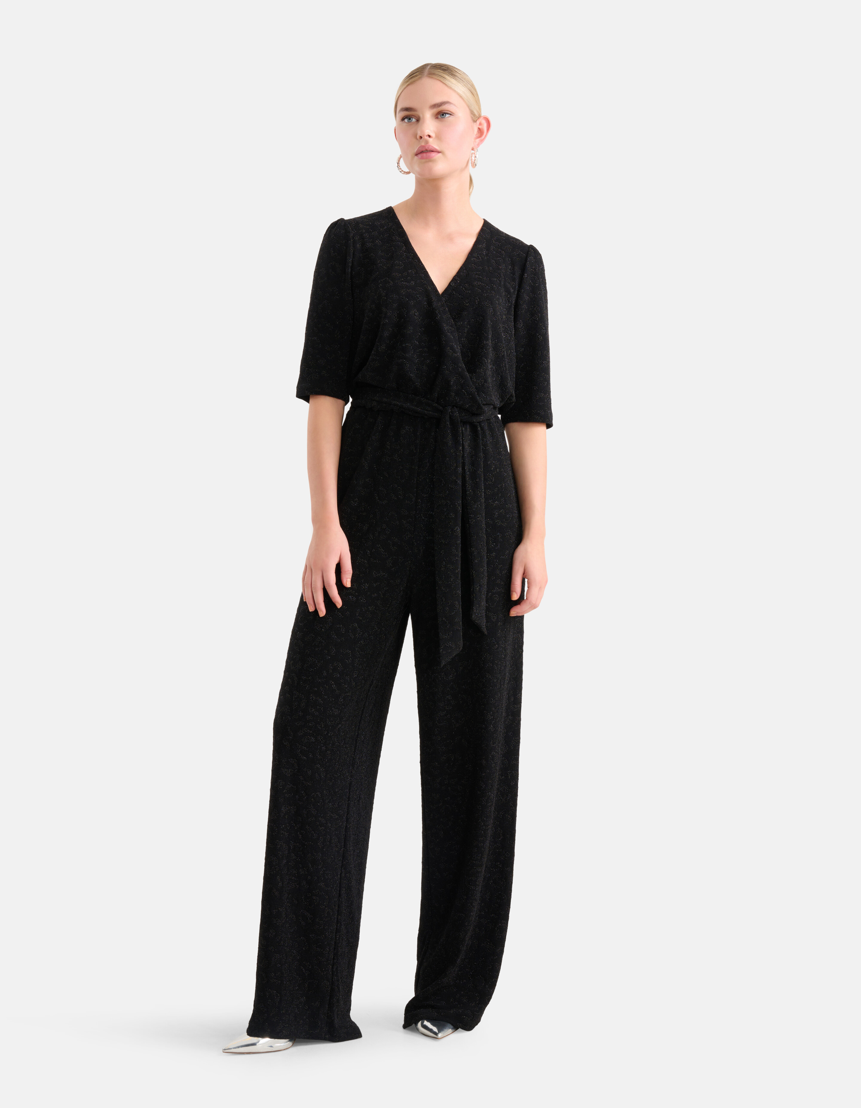 Lurex Jumpsuit Schwarz SHOEBY WOMEN