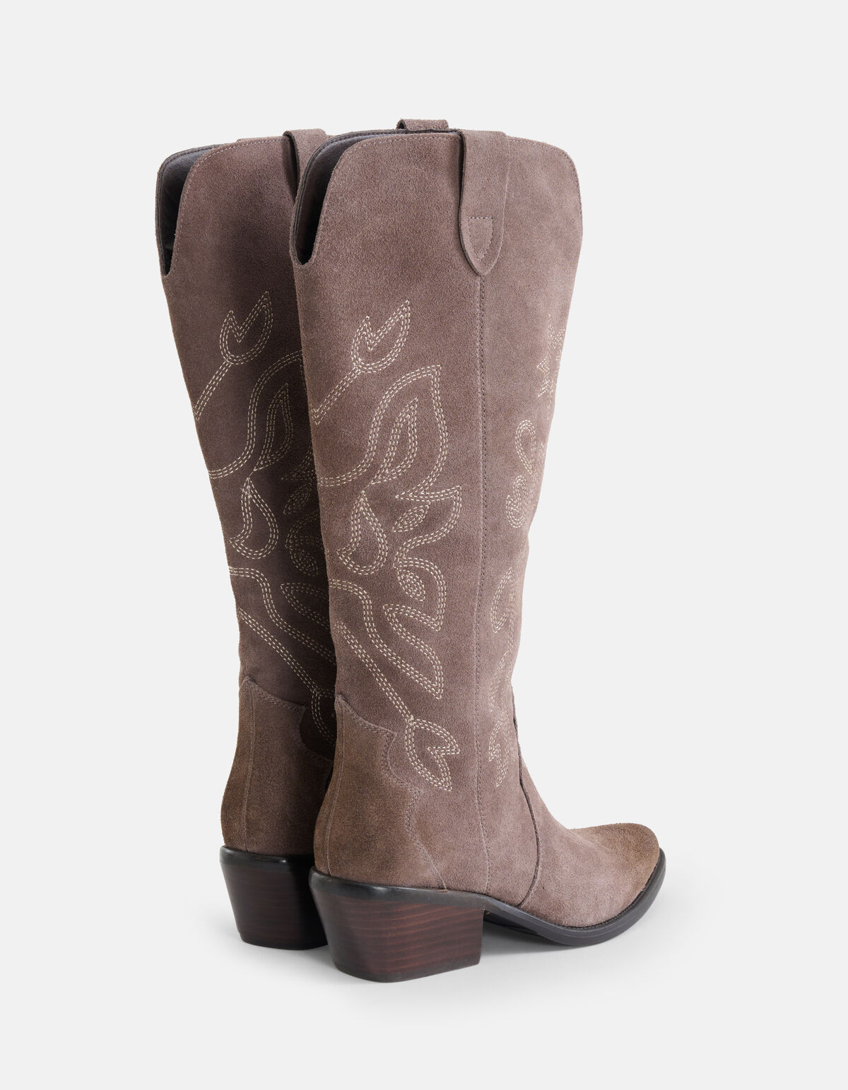 Wildleder-Westernstiefel Taupe SHOEBY SHOES