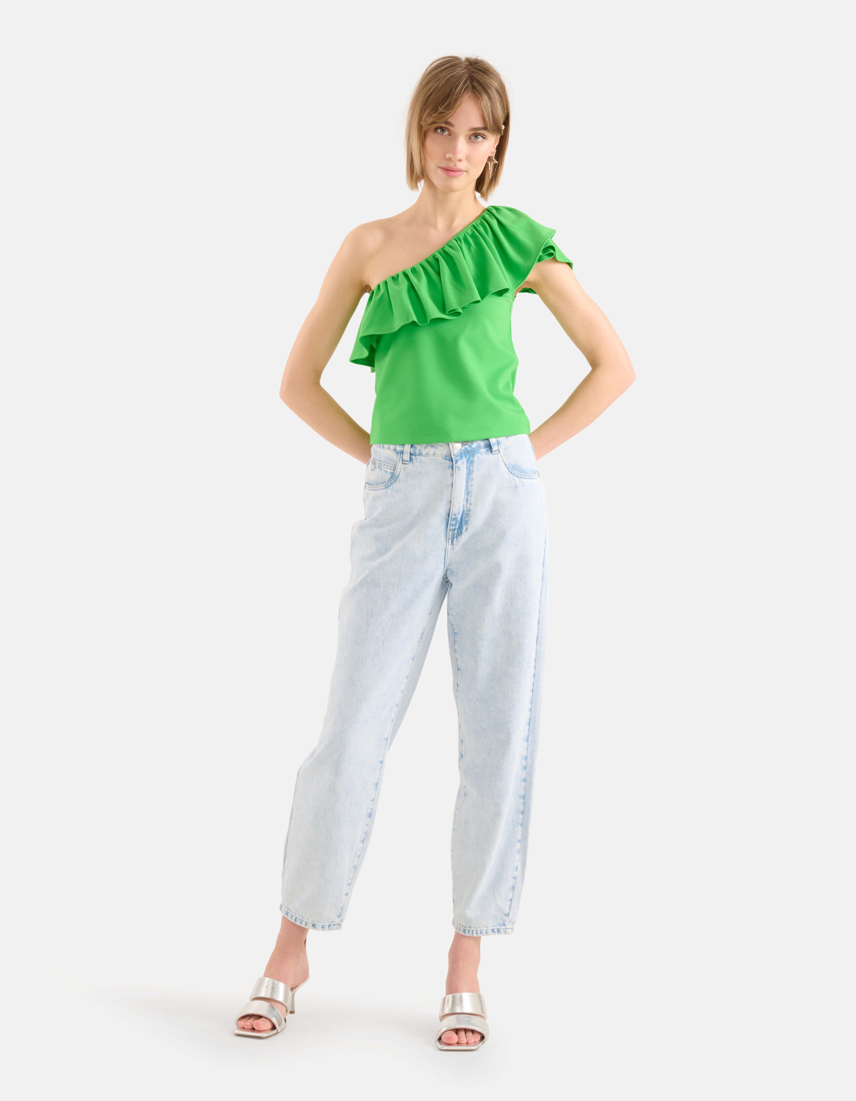 Rüschen-Top Grün SHOEBY WOMEN