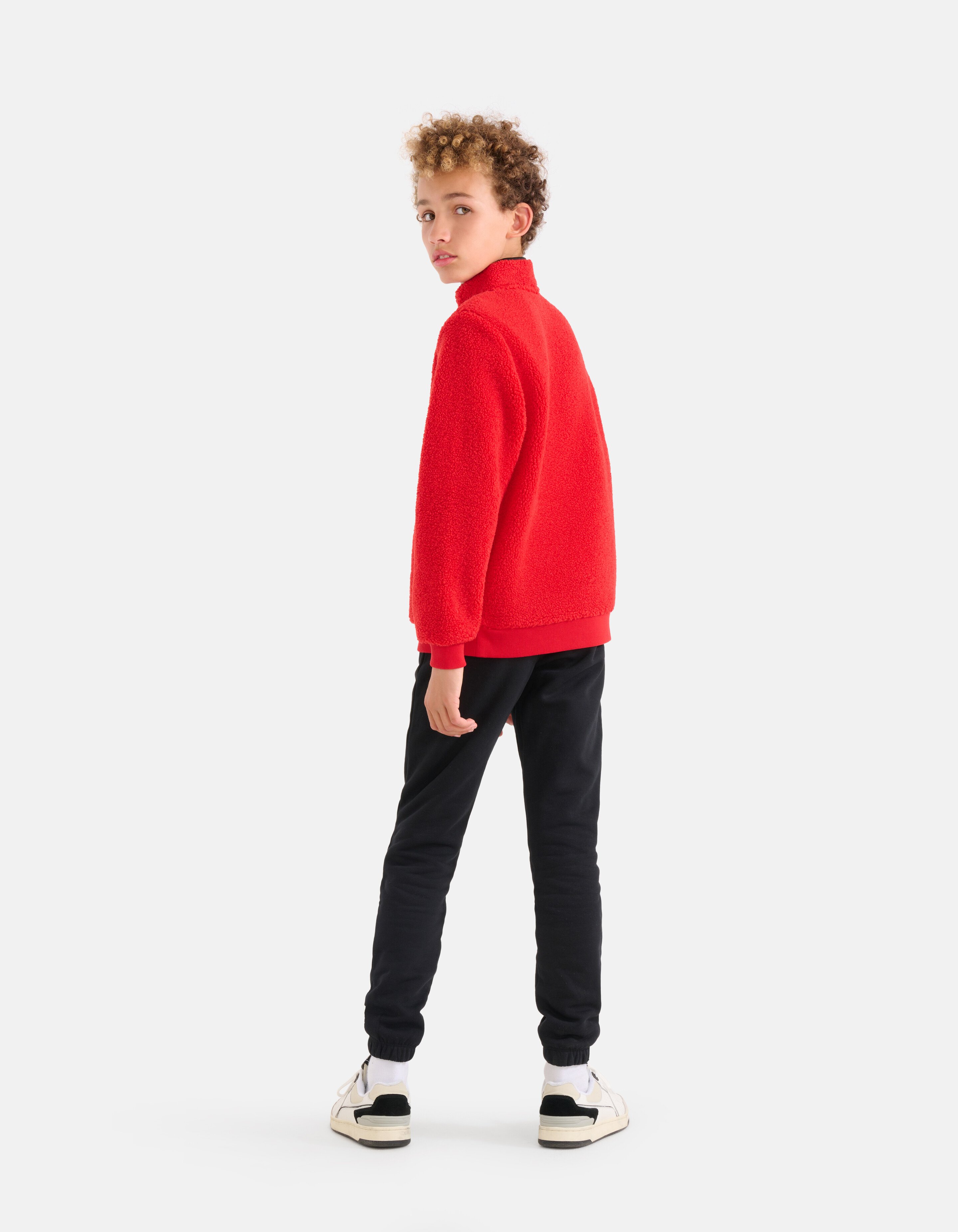 Teddy-Fleece-Pullover Rot SHOEBY BOYS
