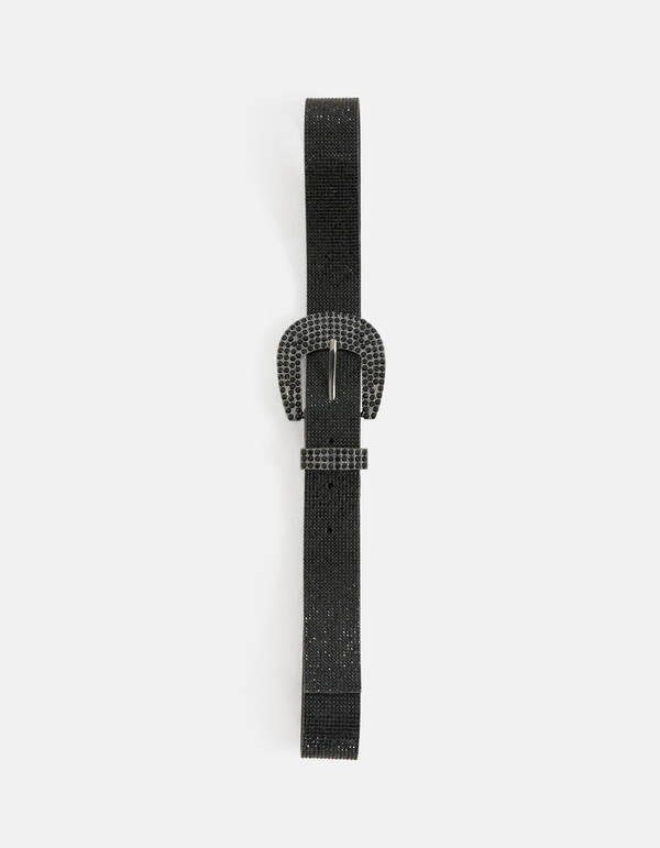 Strassgürtel Schwarz SHOEBY ACCESSOIRES