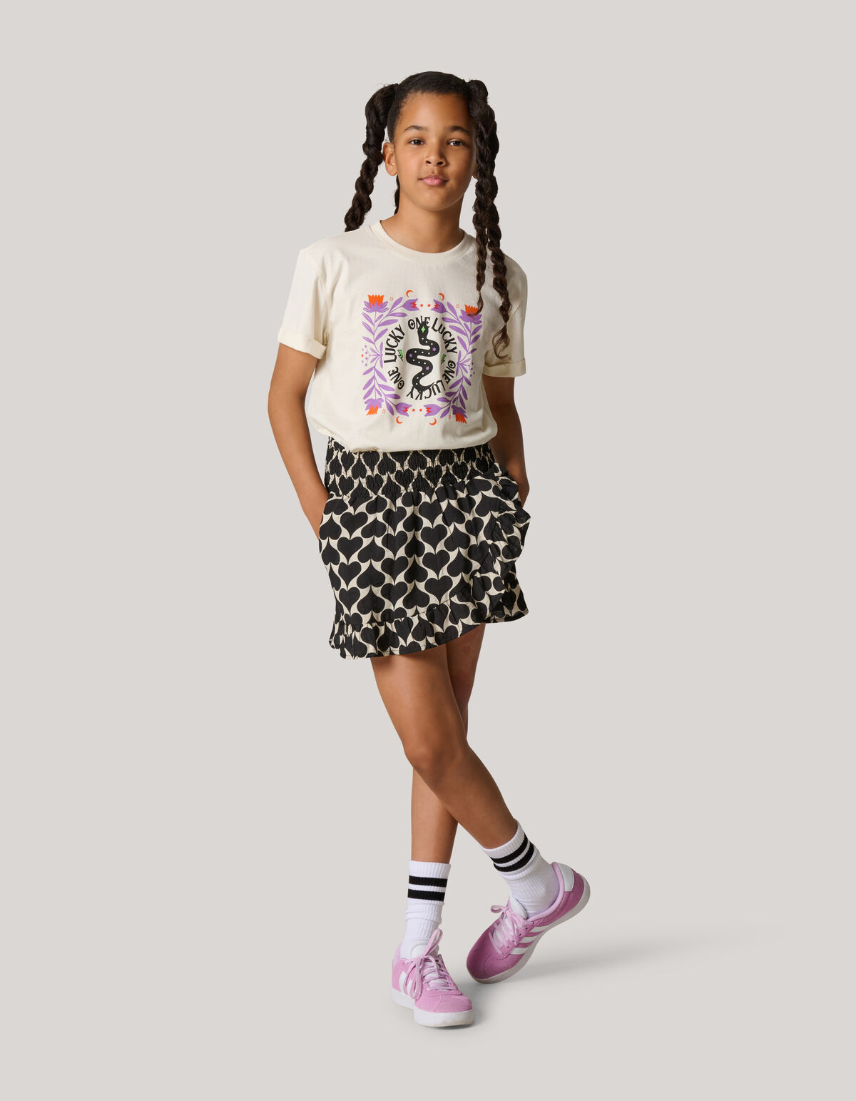 Bedruckter Skort Schwarz/Weiß SHOEBY GIRLS