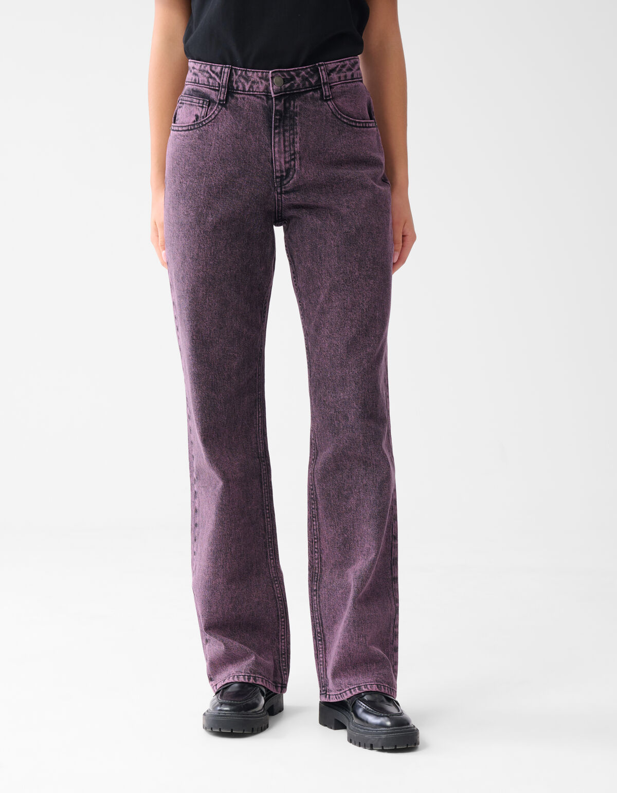 Gewaschene Straight Fit Jeans Lila SHOEBY WOMEN