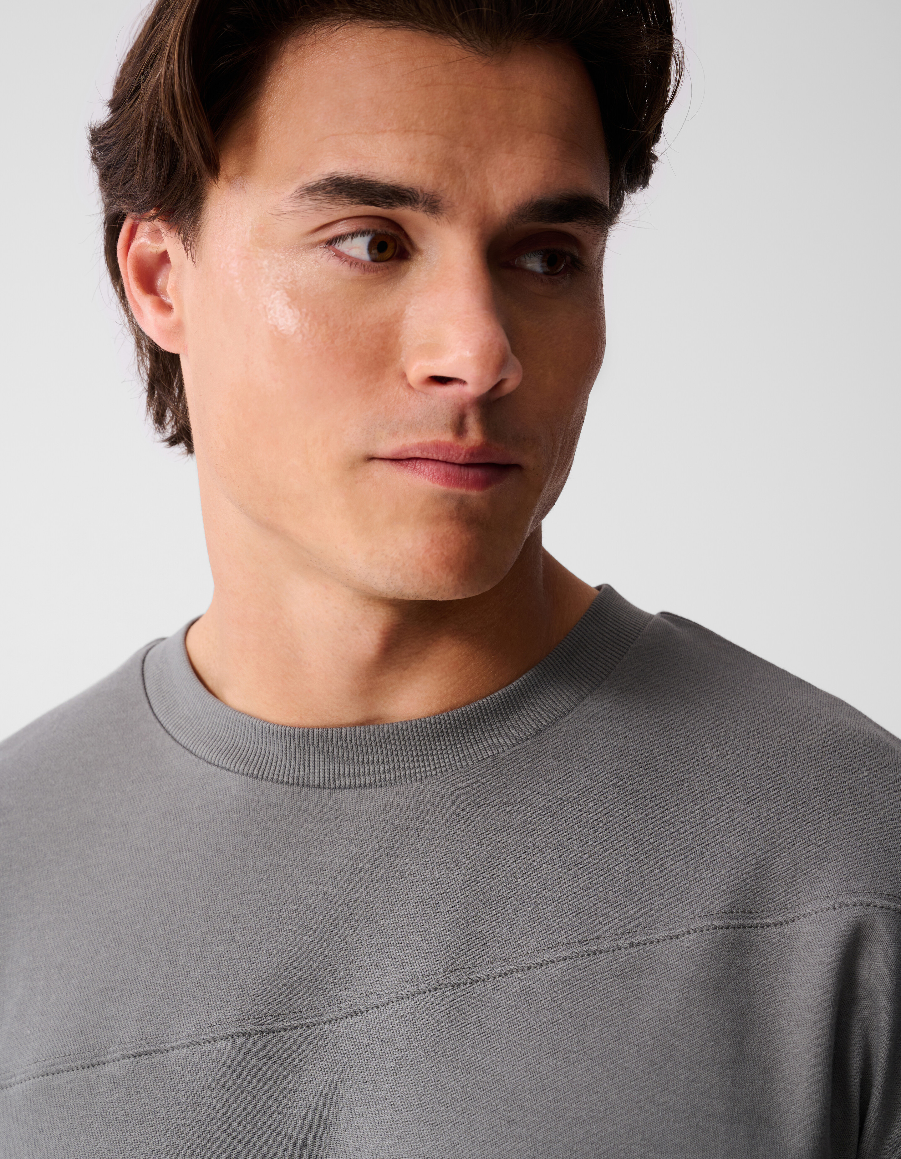 Mixed Lines Kunstwerk T-Shirt Dunkelgrün SHOEBY MEN