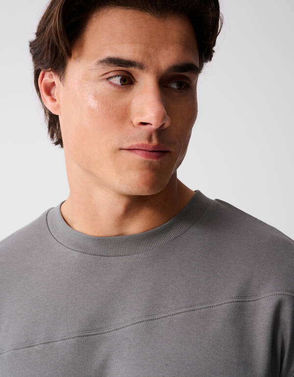 Mixed Lines Kunstwerk T-Shirt Dunkelgrün SHOEBY MEN