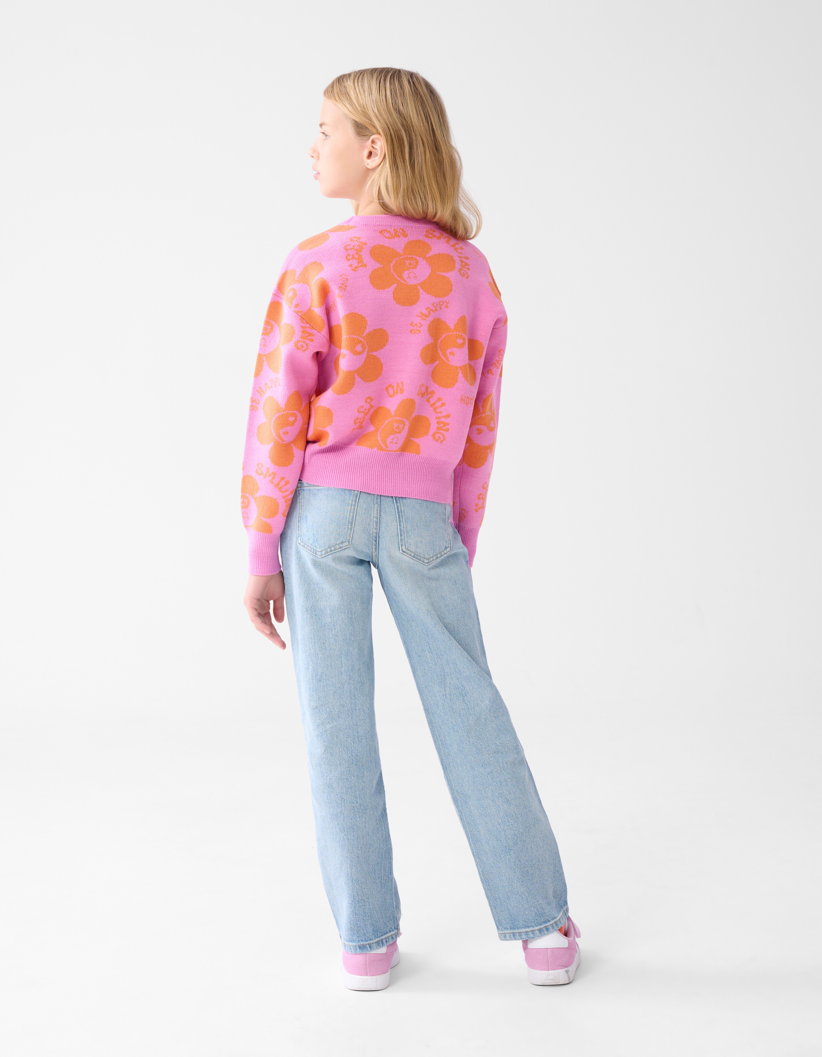 Zerstörte Straight Leg Jeans Blauw SHOEBY GIRLS