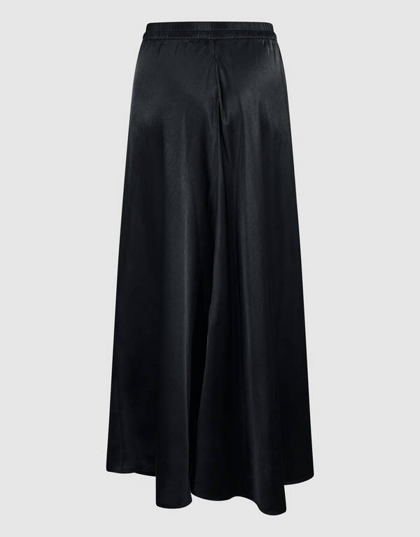 Satinstoff Maxi Rock Schwarz SHOEBY WOMEN