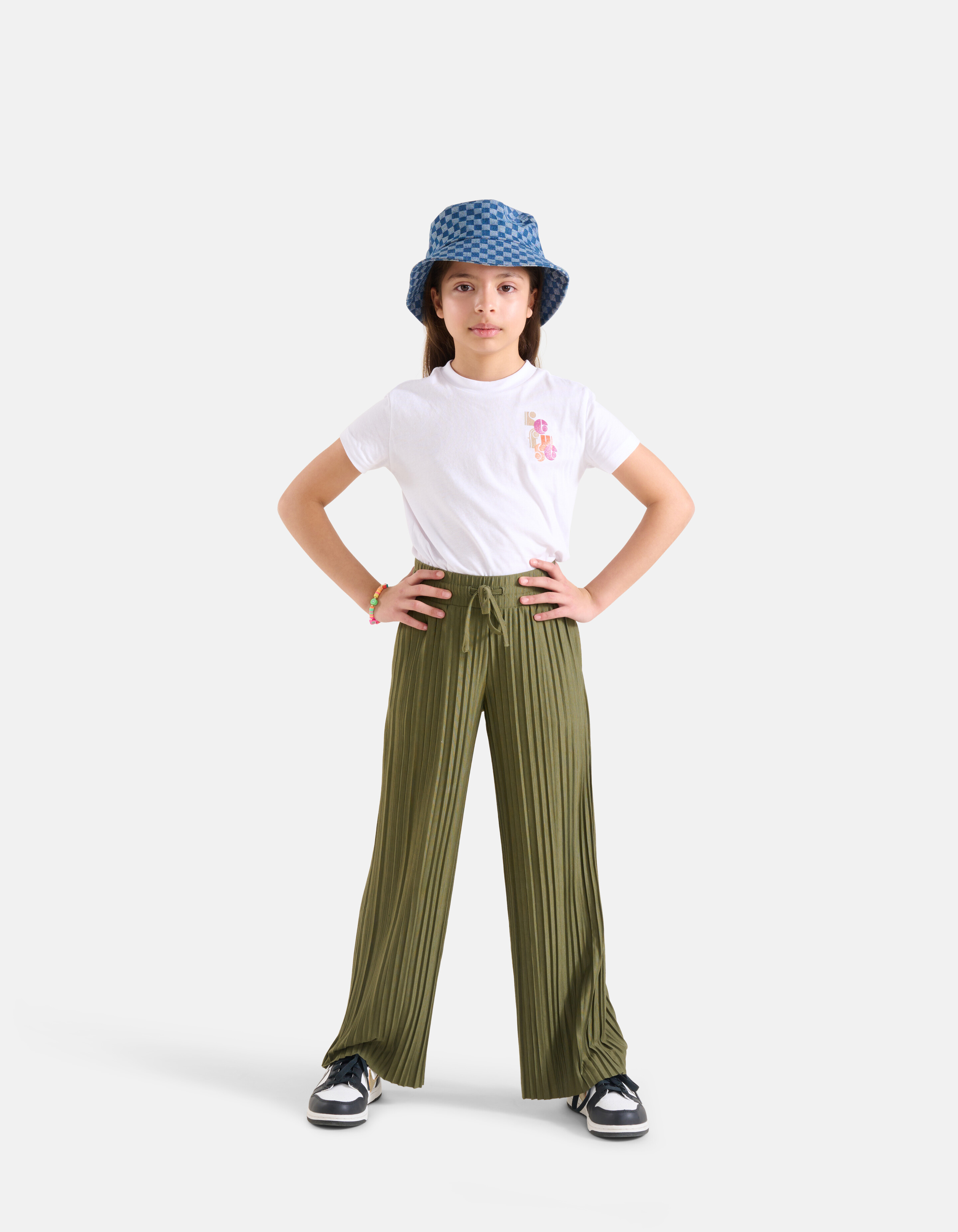 Glitzer-T-Shirt in lockerer Passform Weiß SHOEBY GIRLS