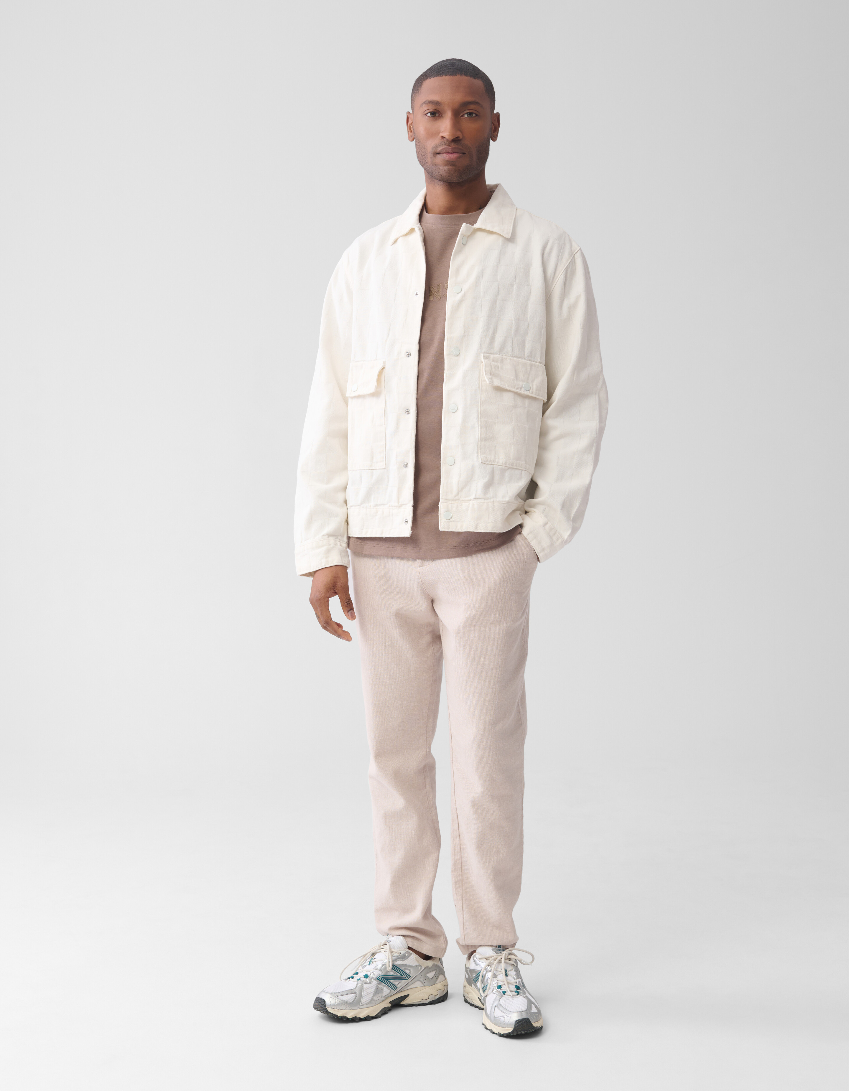 Denim Block Jacquard Jacke Off White SHOEBY MEN