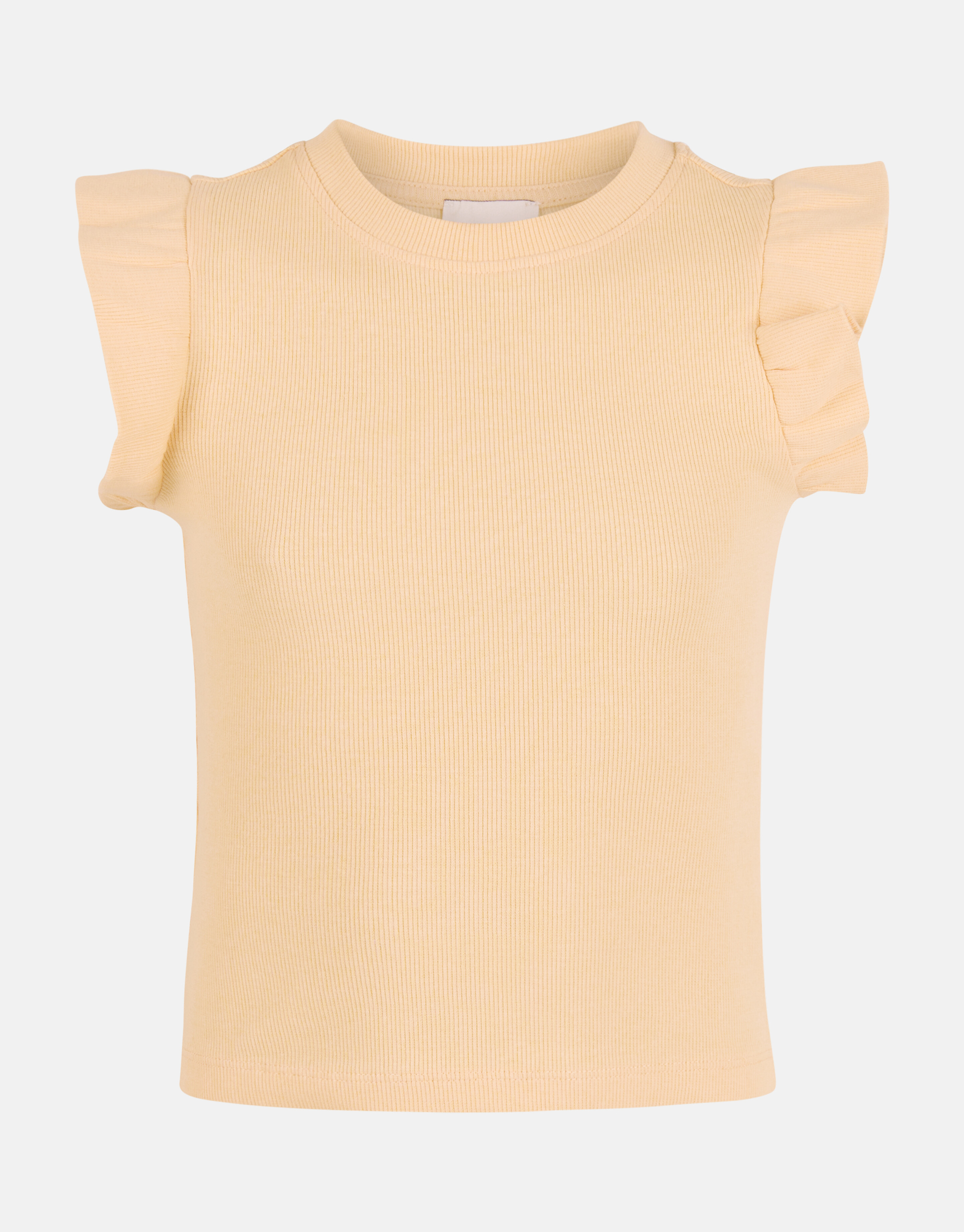 Gerafftes Rippen-Top Orange SHOEBY GIRLS