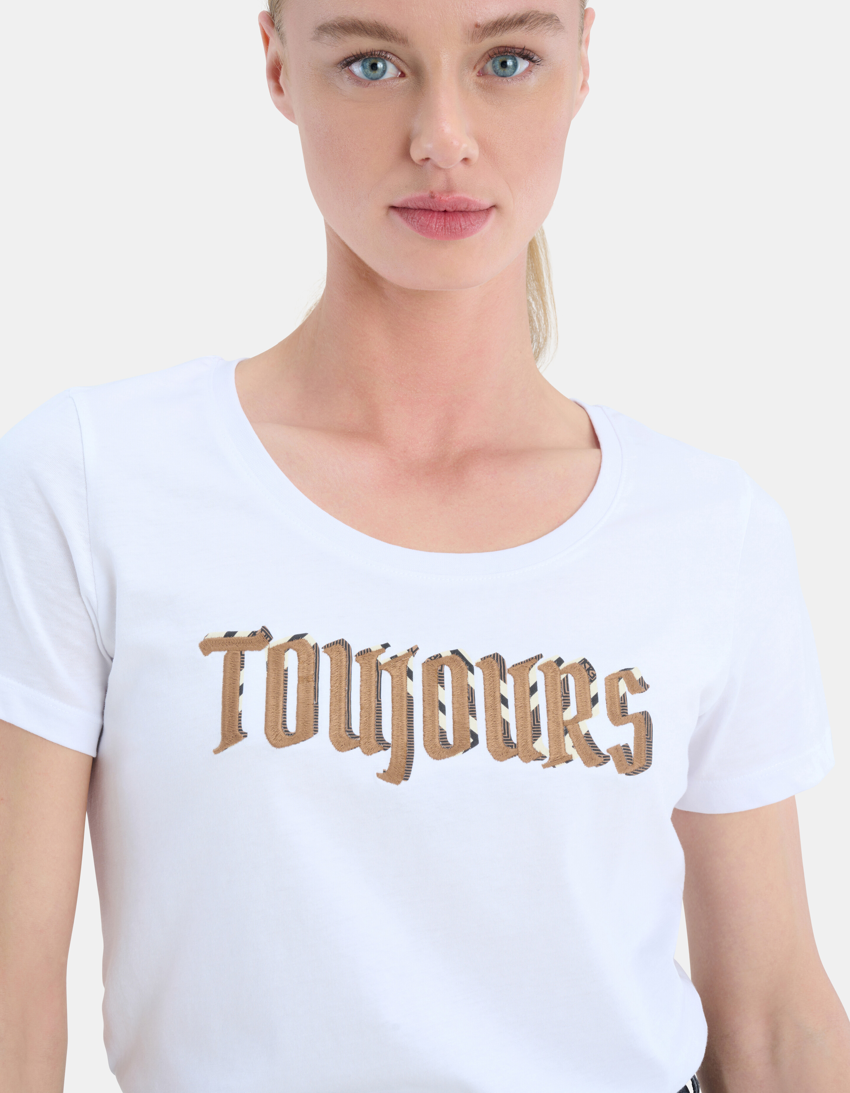 T-Shirt mit Textdruck Weiß SHOEBY WOMEN