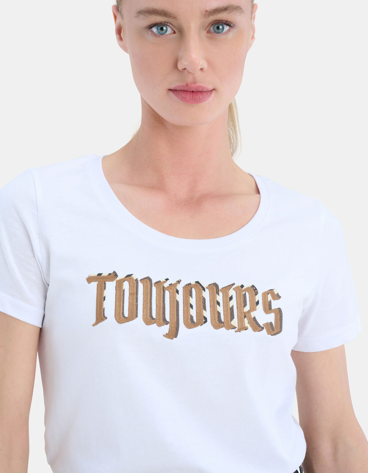 T-Shirt mit Textdruck Weiß SHOEBY WOMEN