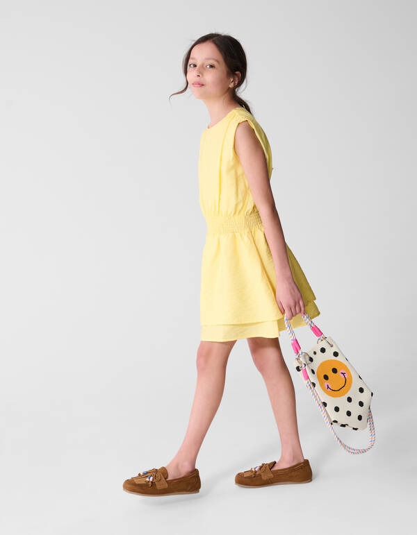 Smock Mini Kleid Hellgelb SHOEBY GIRLS