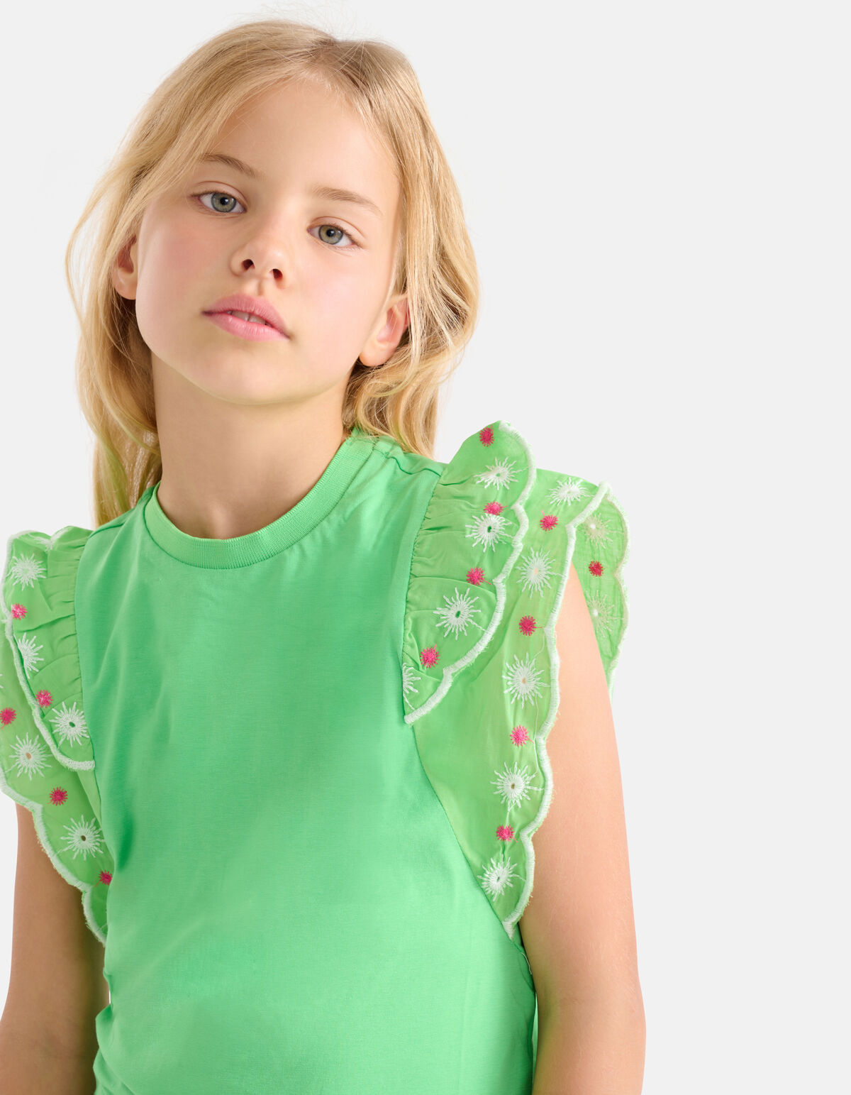 Stickerei Top Grün SHOEBY GIRLS