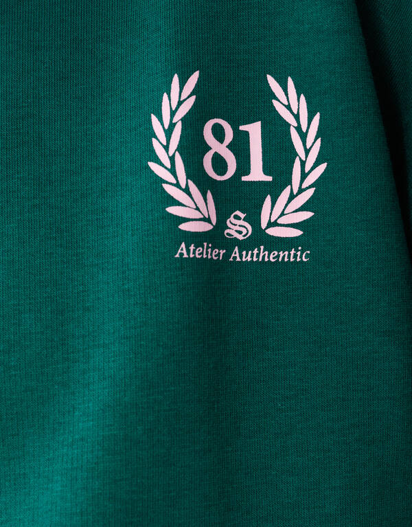 Social Club Artwork Pullover Dunkelgr&uuml;n SHOEBY WOMEN