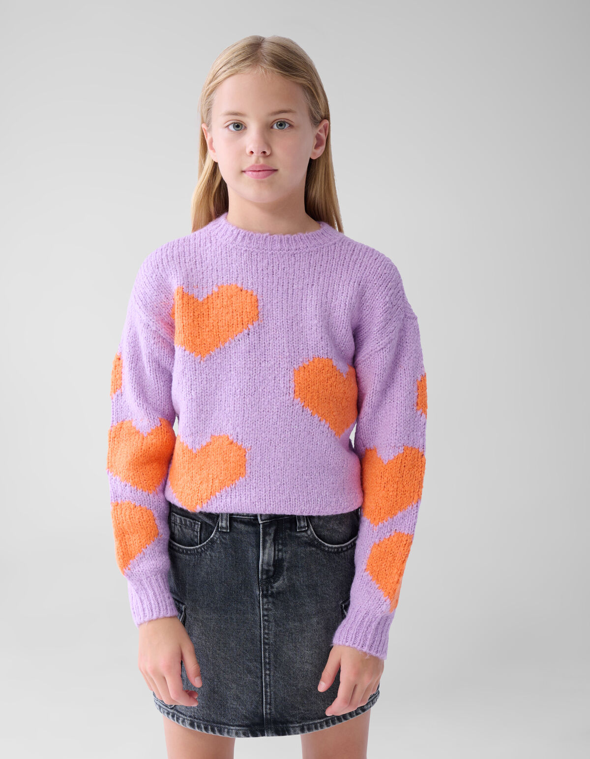 Fun Heart Pullover Lila SHOEBY GIRLS