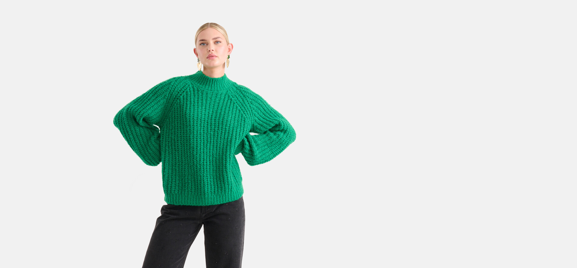 Chunky Sweater Grün SHOEBY WOMEN