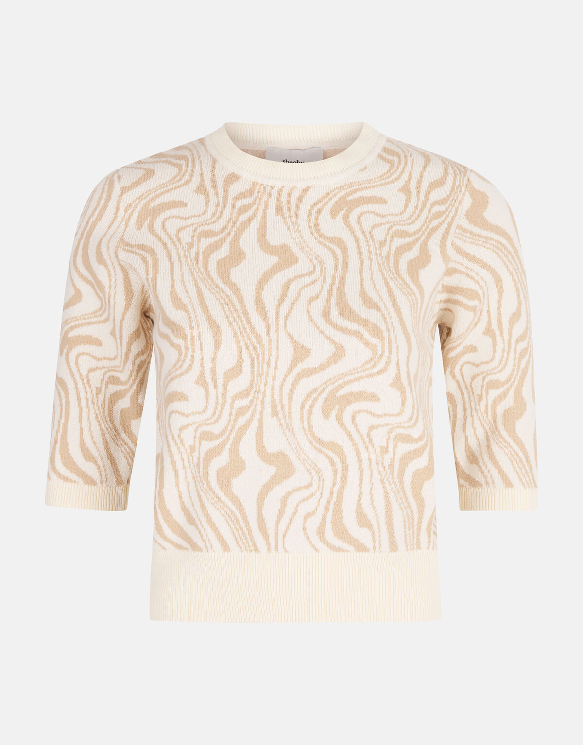 Jacquard-Swirl-Pullover Beige SHOEBY WOMEN