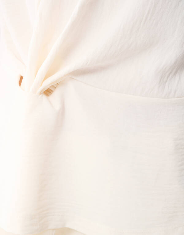 Twist-Top mit Knopfleiste Off White SHOEBY WOMEN