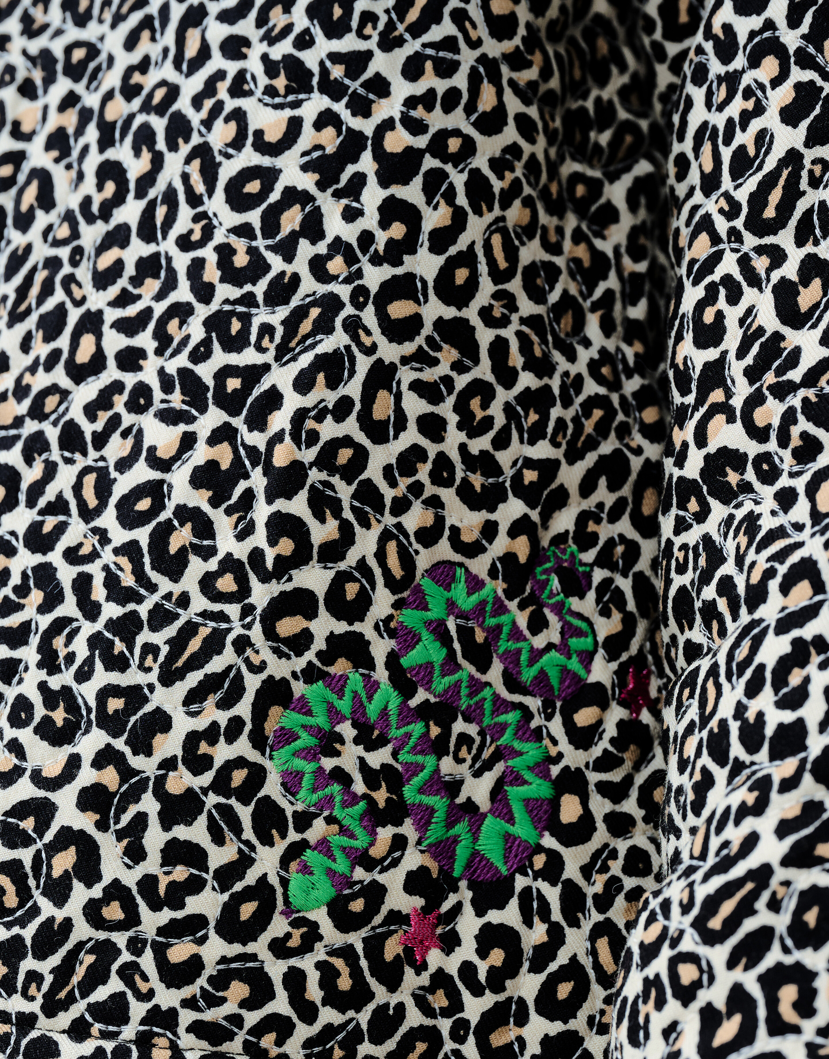 Leoparden Stickerei Jacke Braun SHOEBY GIRLS