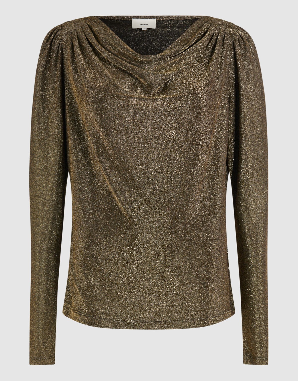 Glitzer-Drapiertes Top in Gold SHOEBY WOMEN
