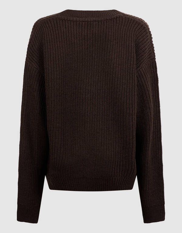 Embroidery Strickpullover Braun SHOEBY BOYS