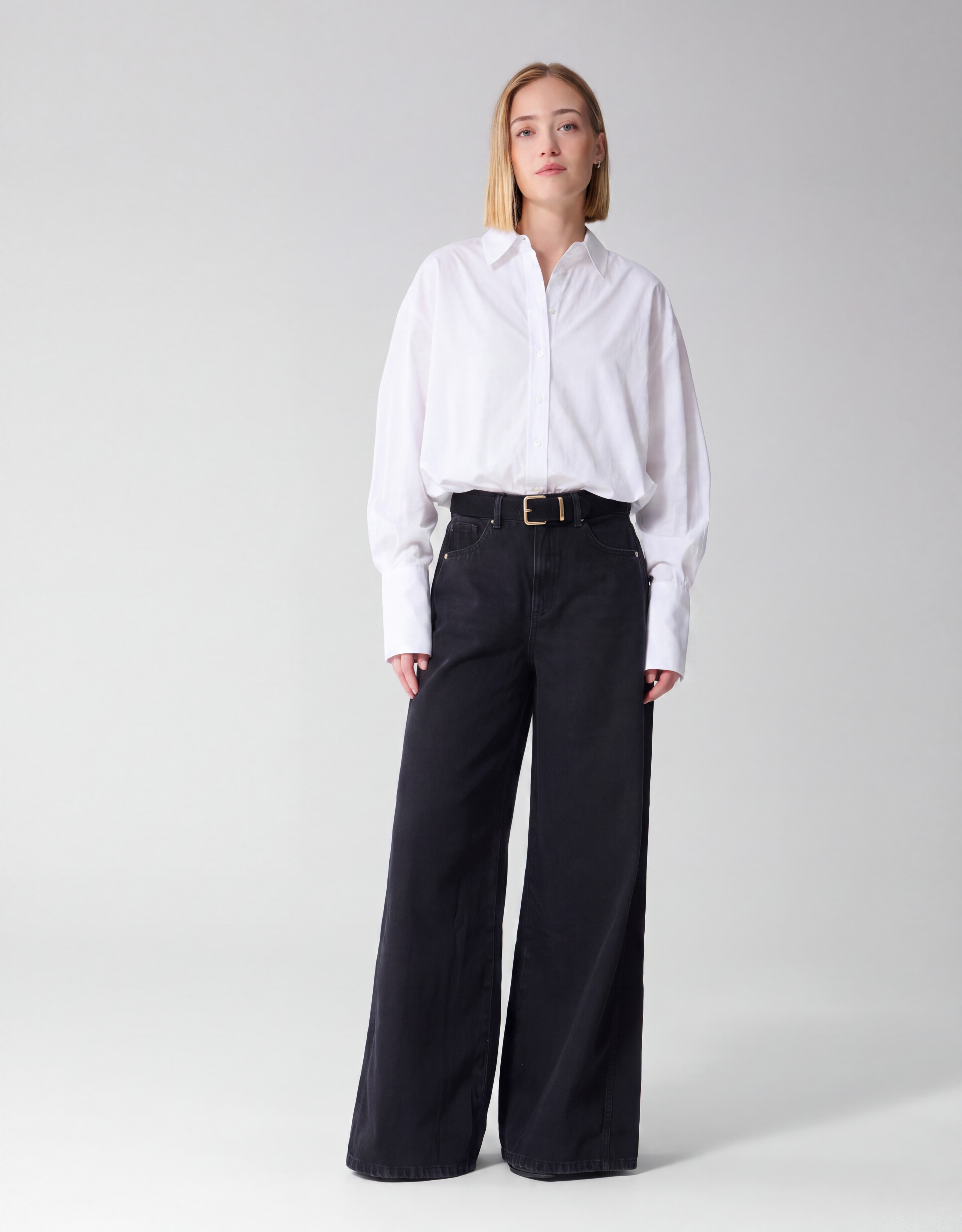 Ultra Wide Leg Fit Jeans Schwarz By Lonneke SHOEBY WOMEN