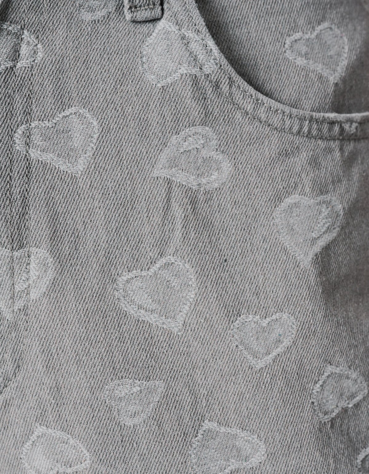 Jacquard Straight Fit Jeans Hellgrau SHOEBY WOMEN