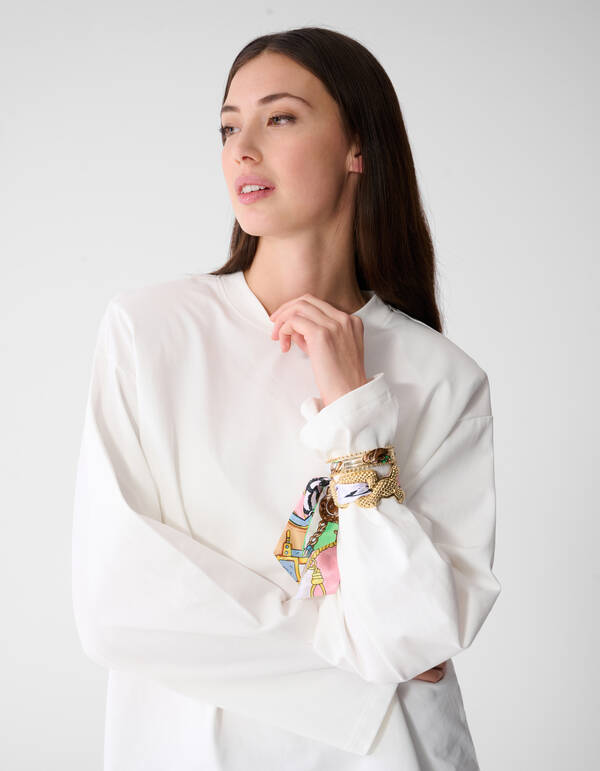 Gro&szlig;es bedrucktes Schalarmband Rosa SHOEBY ACCESSOIRES