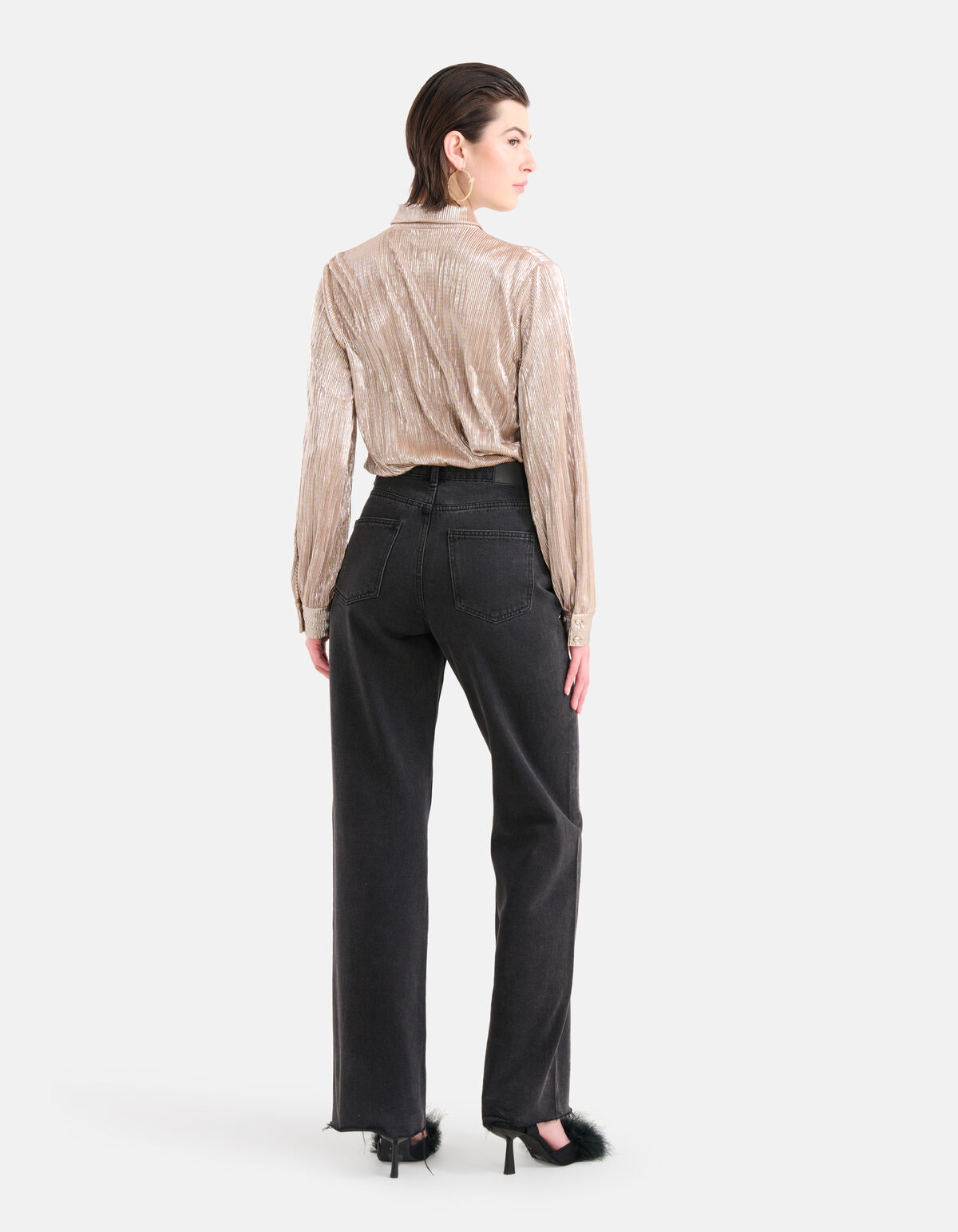 Metallic-Bluse Gold SHOEBY WOMEN