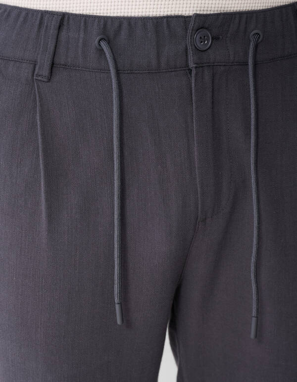 Struktur Regular Fit Hose Dunkelgrau SHOEBY MEN