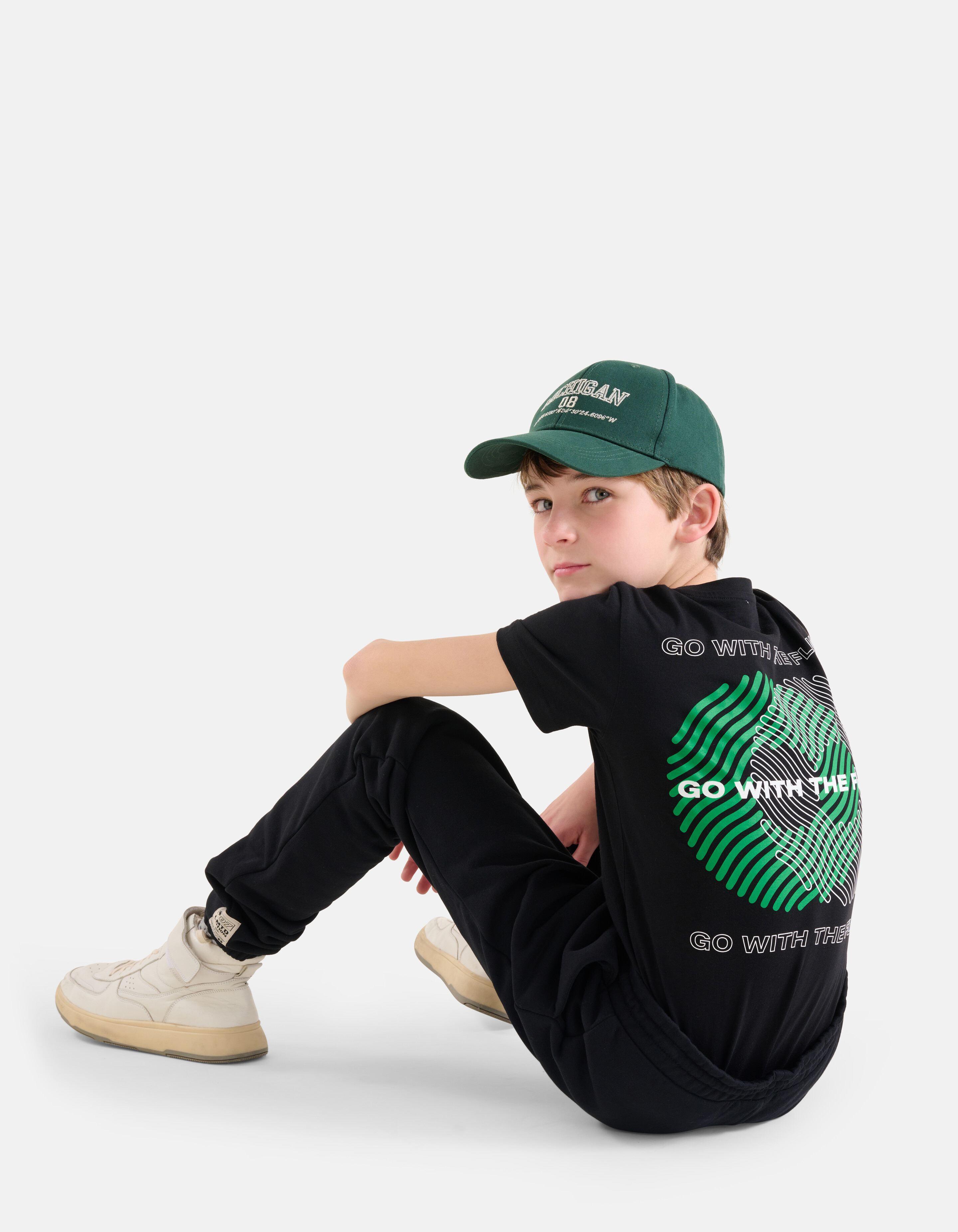 Bedrucktes T-shirt Schwarz SHOEBY BOYS