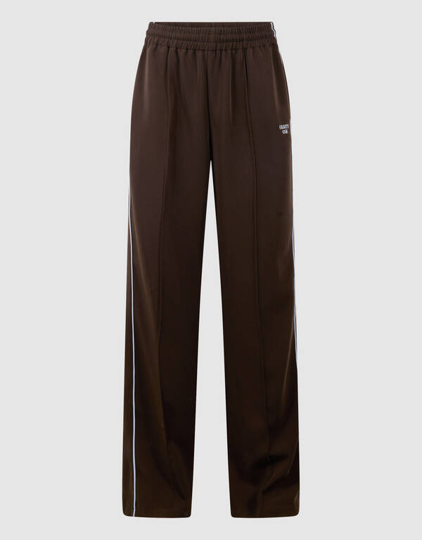 Sportliche Piping-Hose mit weitem Bein, Braun SHOEBY WOMEN