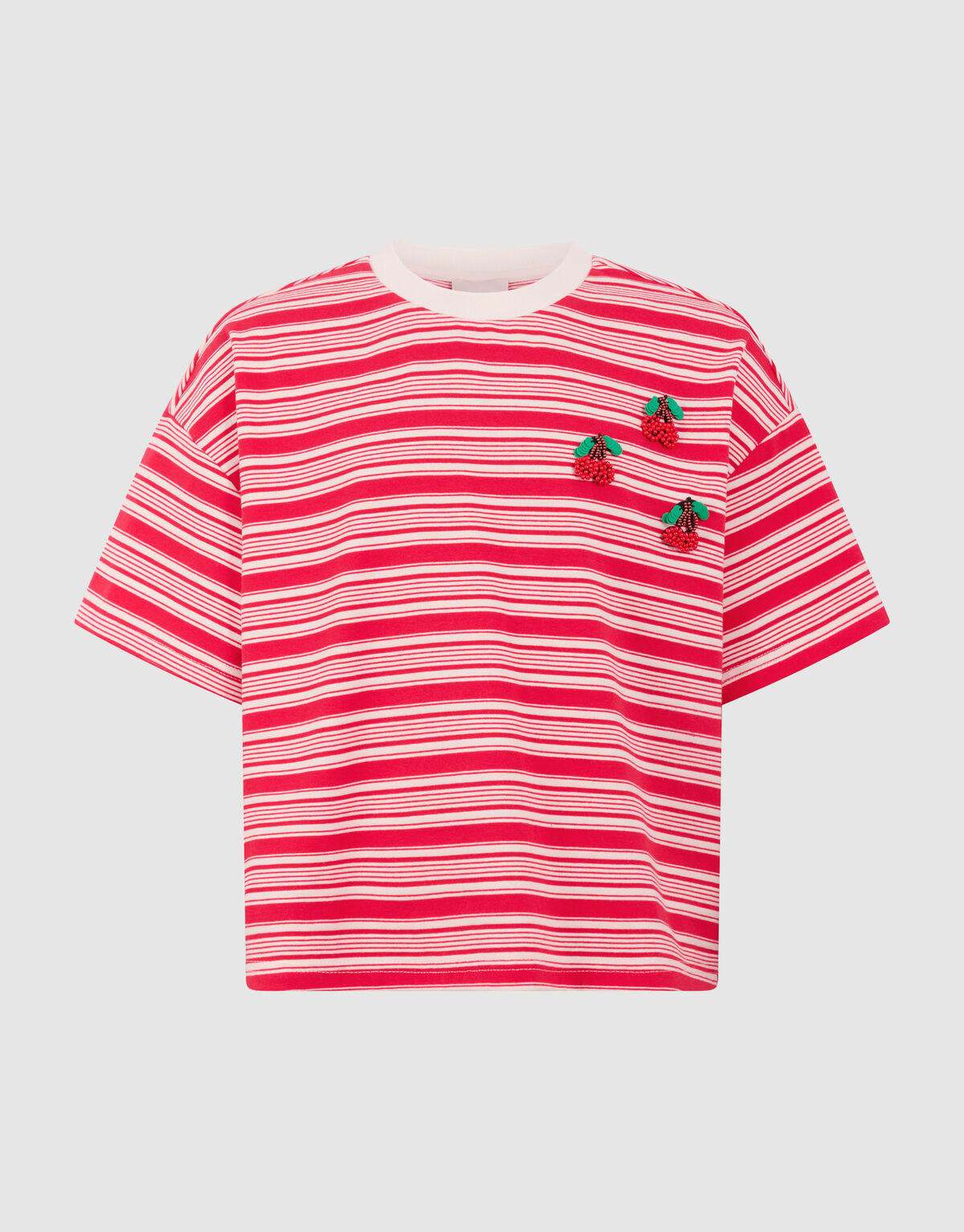 Cropped Cherry T-Shirt Rot SHOEBY GIRLS