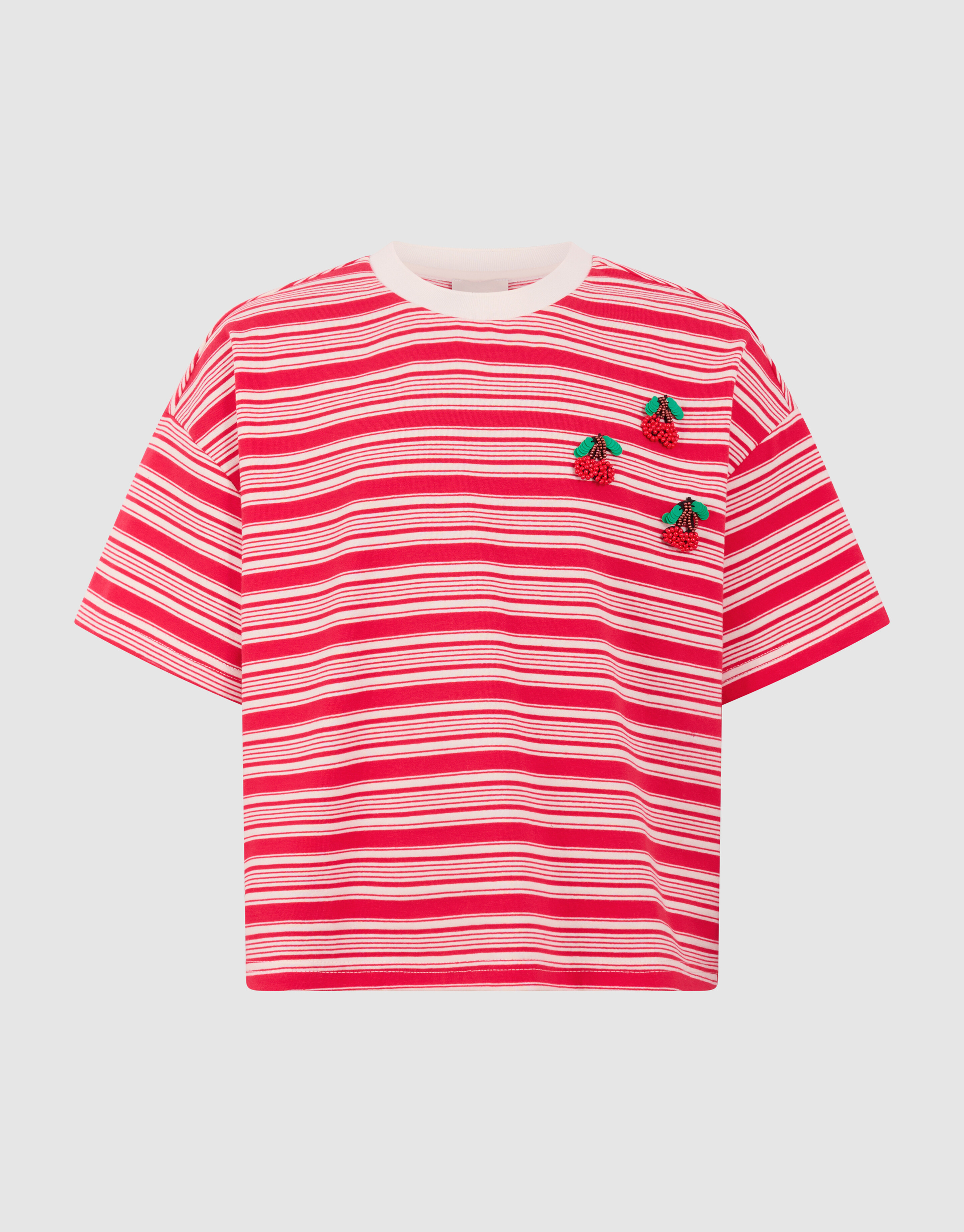 Cropped Cherry T-Shirt Rot SHOEBY GIRLS