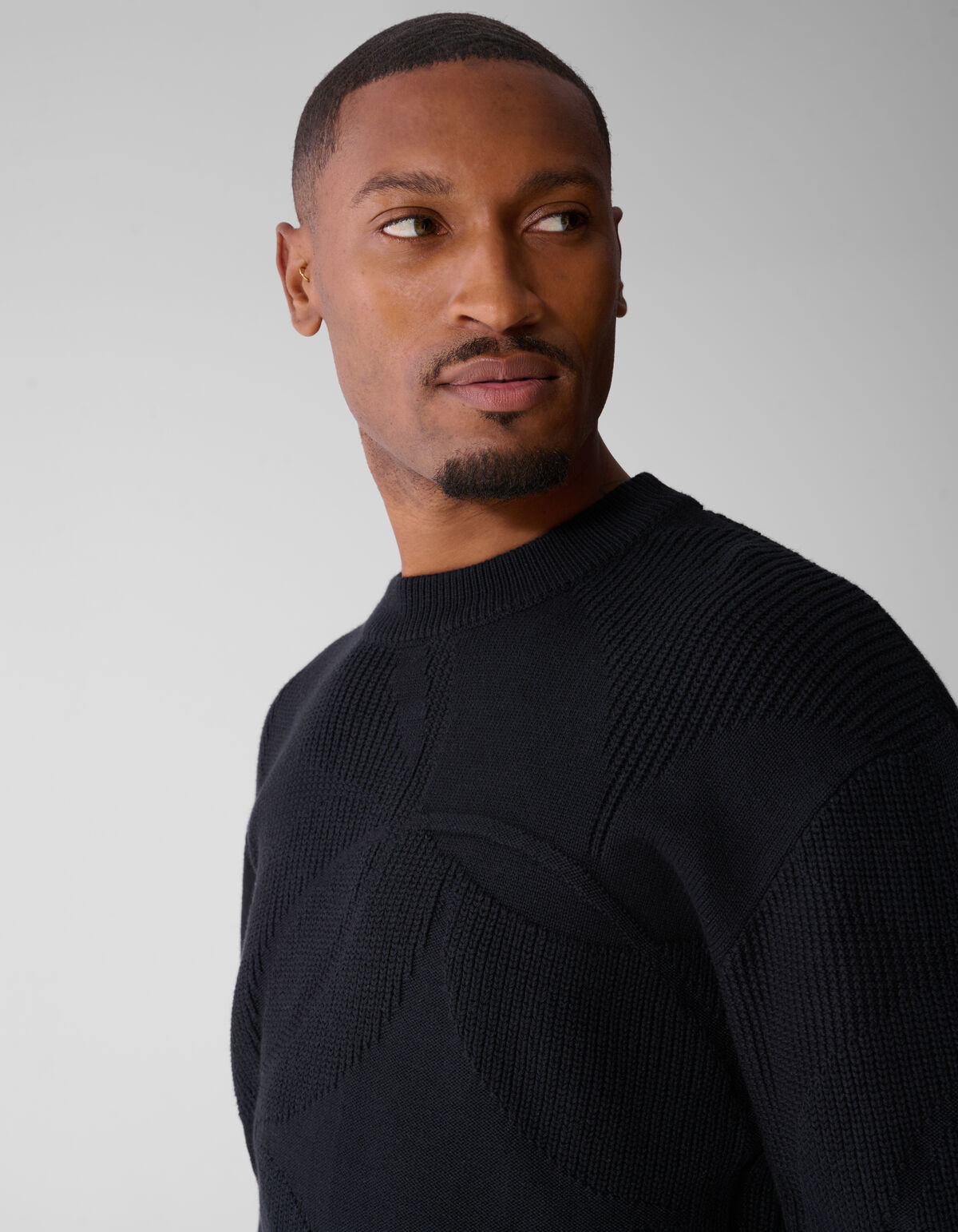 Strickpullover Mit Logoprint Schwarz SHOEBY MEN