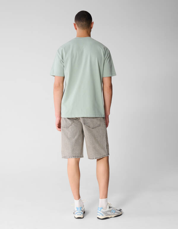 Relaxed Fit Jeansshort Hellgrau SHOEBY MEN