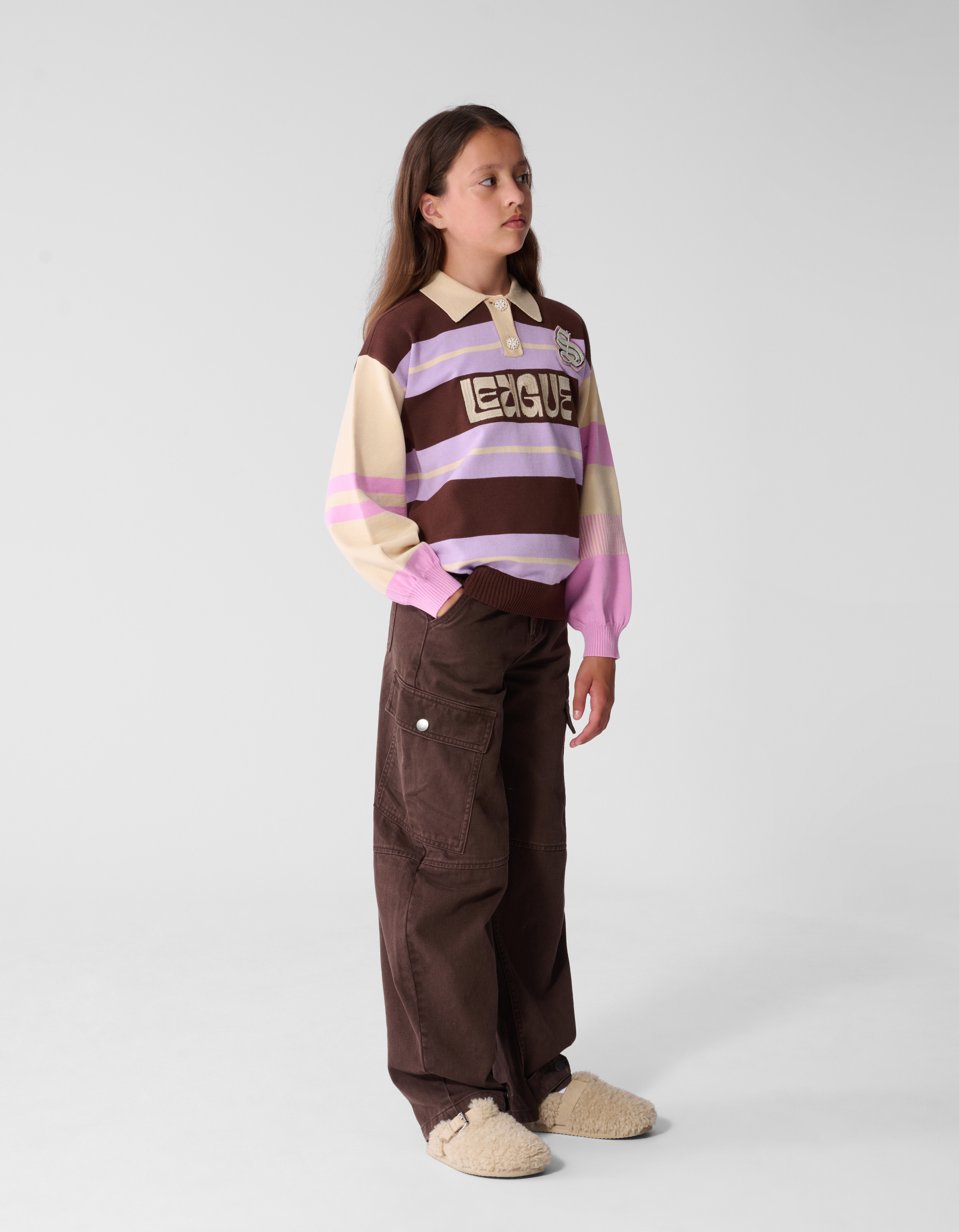 Cargo-Hose &bdquo;Balloon Fit&ldquo; Dunkelbraun SHOEBY GIRLS
