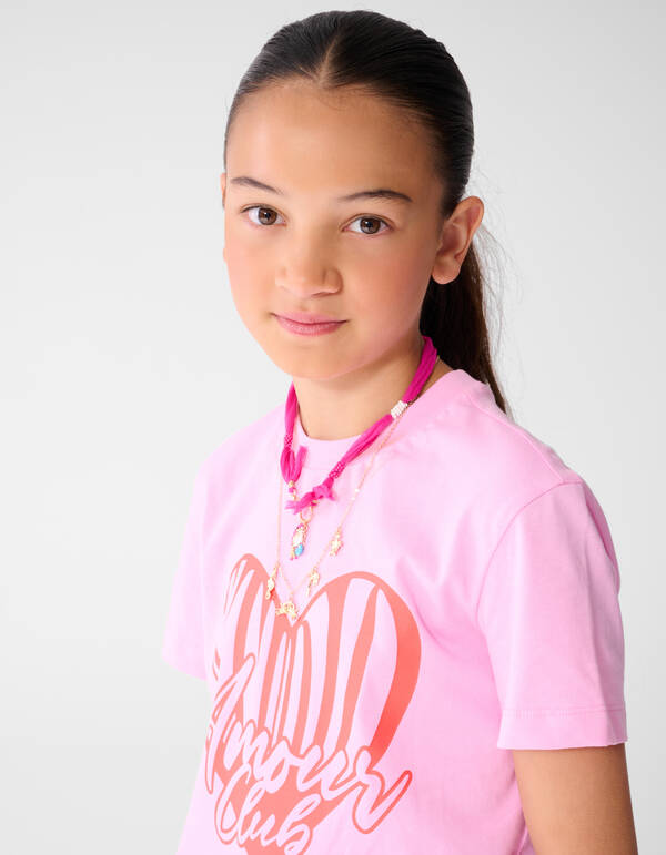 Heart Club Artwork T-Shirt Rosa SHOEBY GIRLS