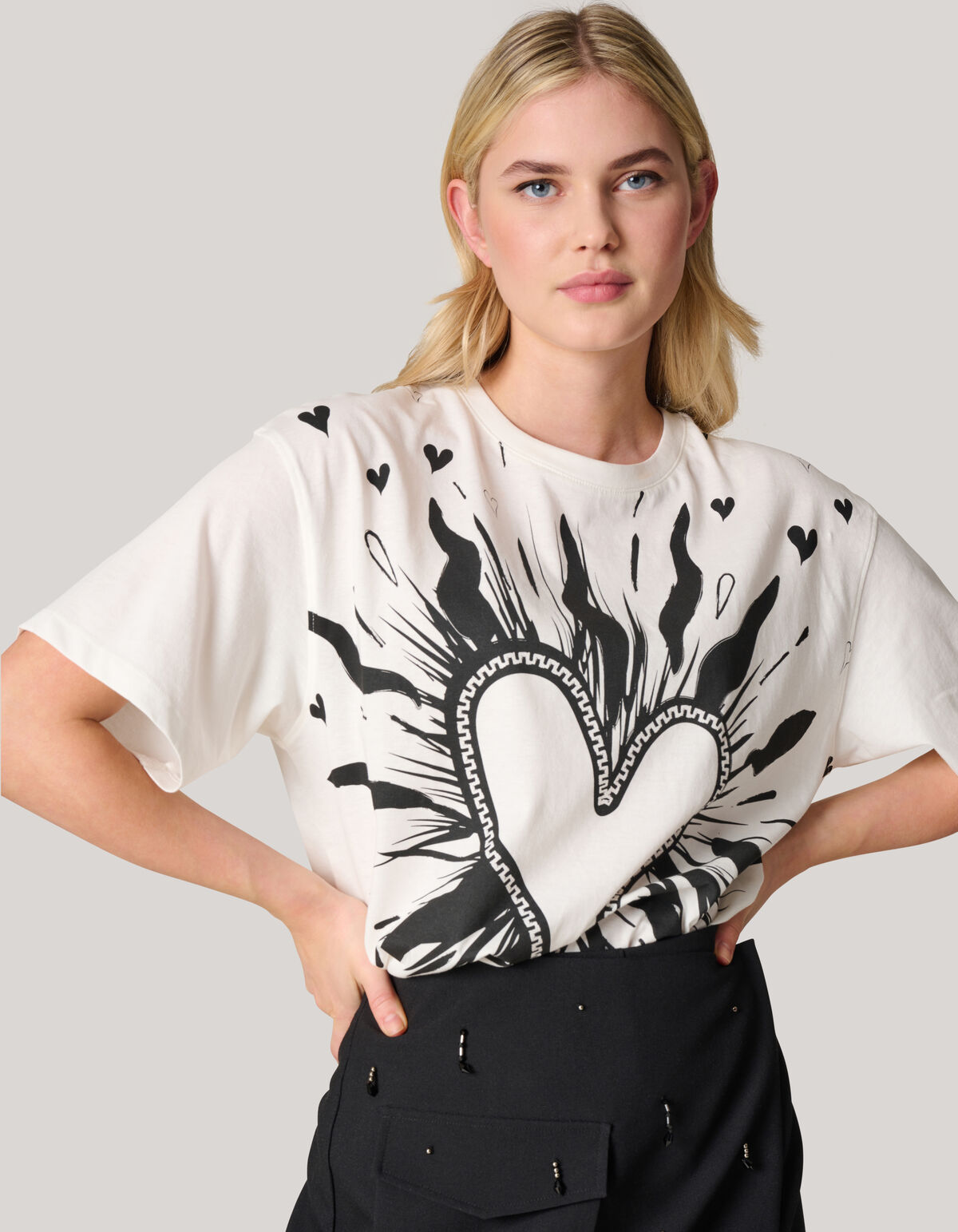 Artwork T-shirt Weiß SHOEBY WOMEN