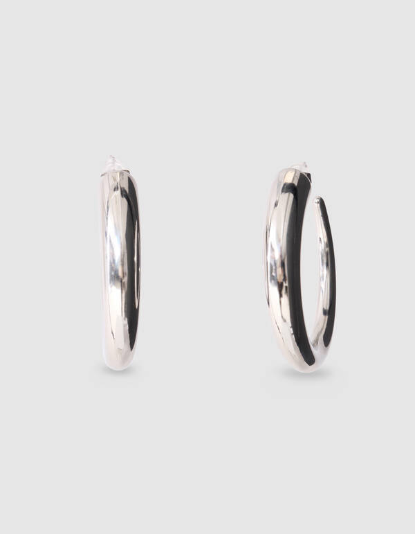 Gro&szlig;e Creolen Ohrringe Silber SHOEBY ACCESSOIRES