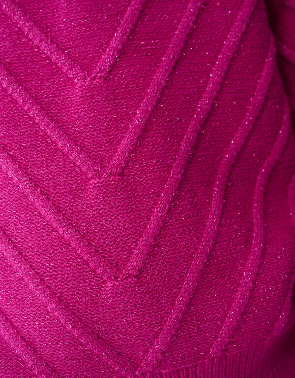 Glitzer-Strickpullover Dunkelrosa SHOEBY GIRLS