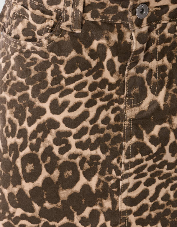 Velvet Leopard Mini Rock Braun SHOEBY GIRLS