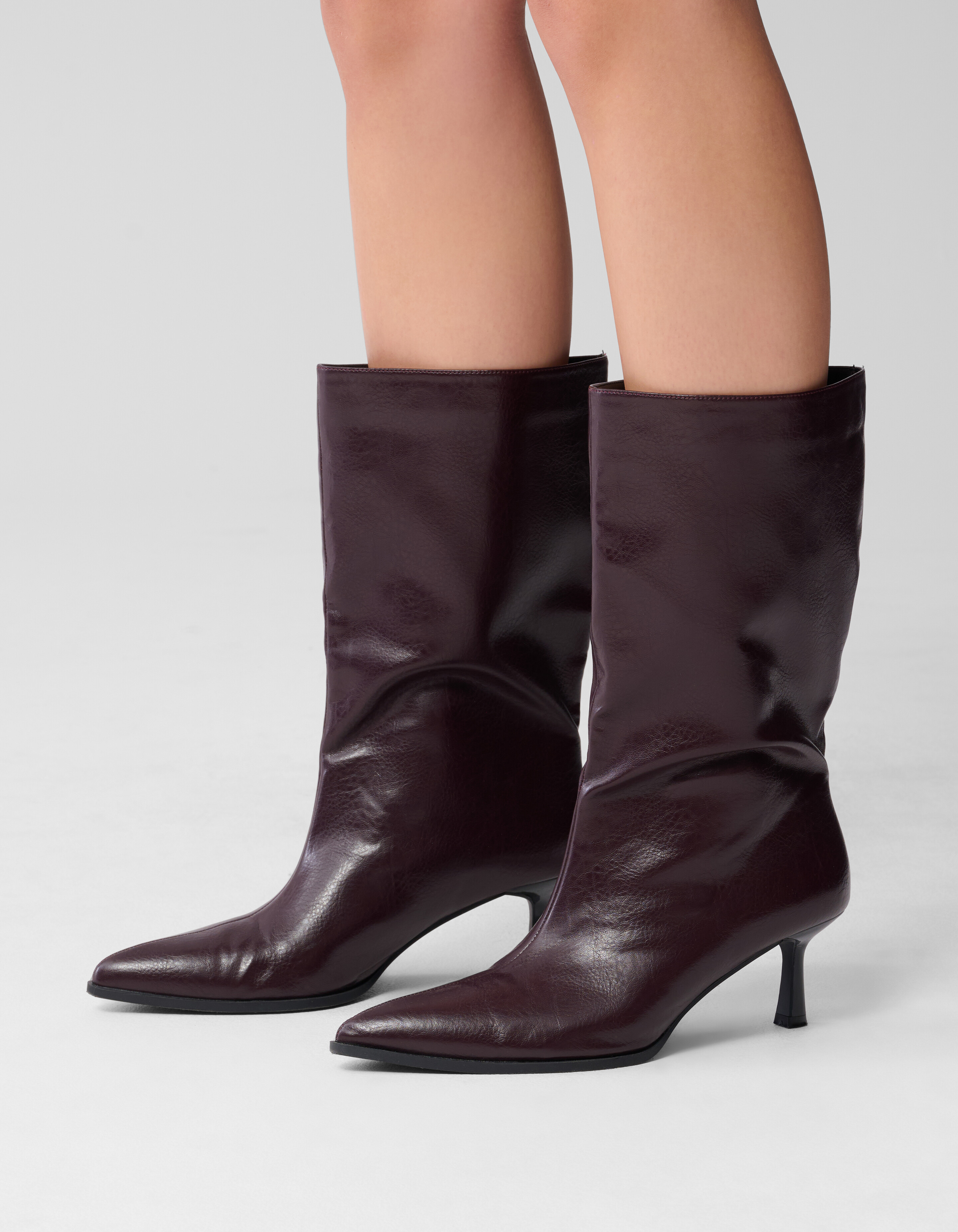 Hohe Stiefel Dunkelrot SHOEBY SHOES