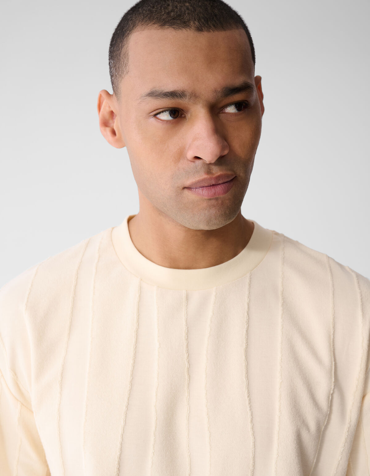 Wellenlinien T-Shirt Hellgelb SHOEBY MEN