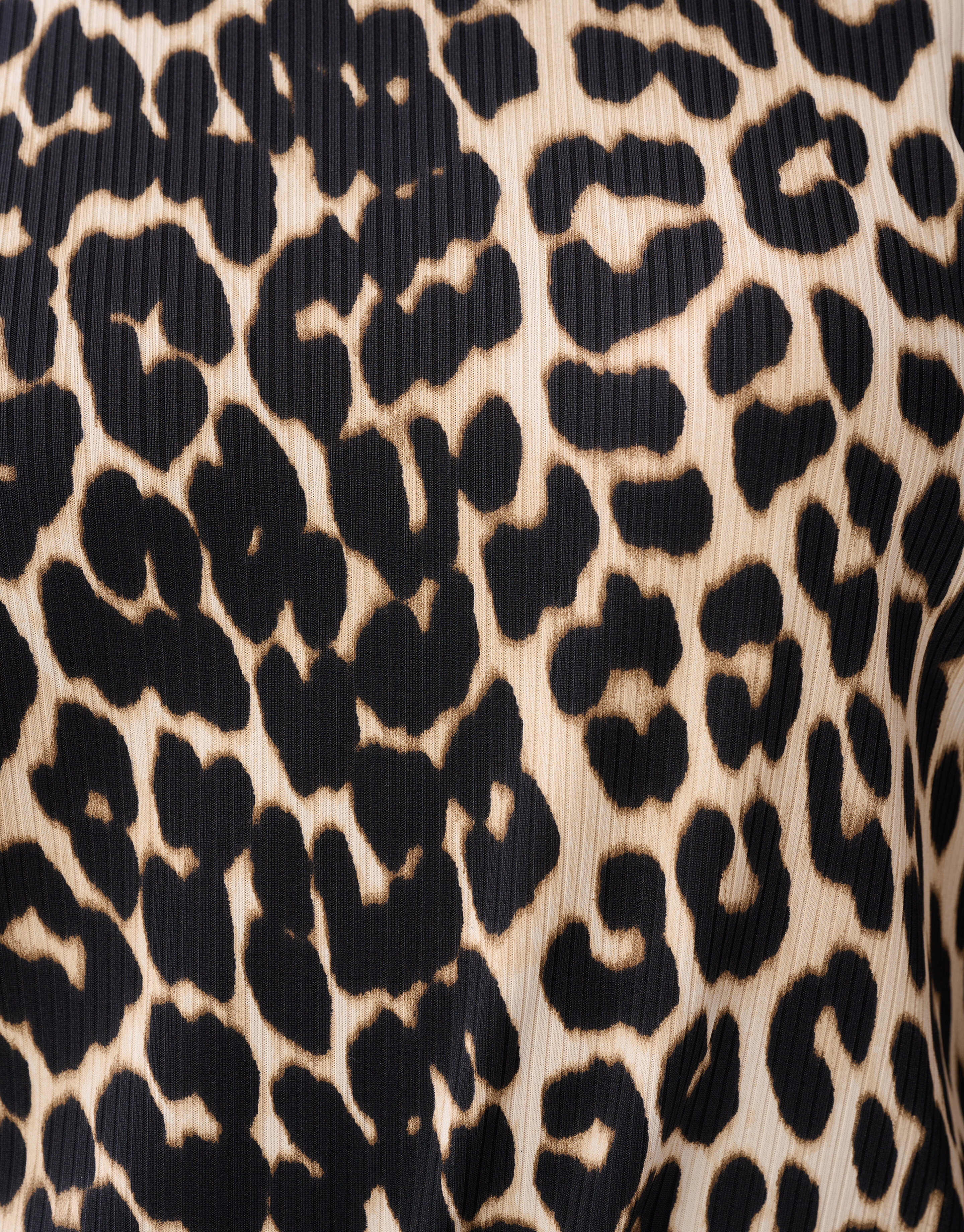 Leopardentop aus Rippenjersey Braun SHOEBY WOMEN
