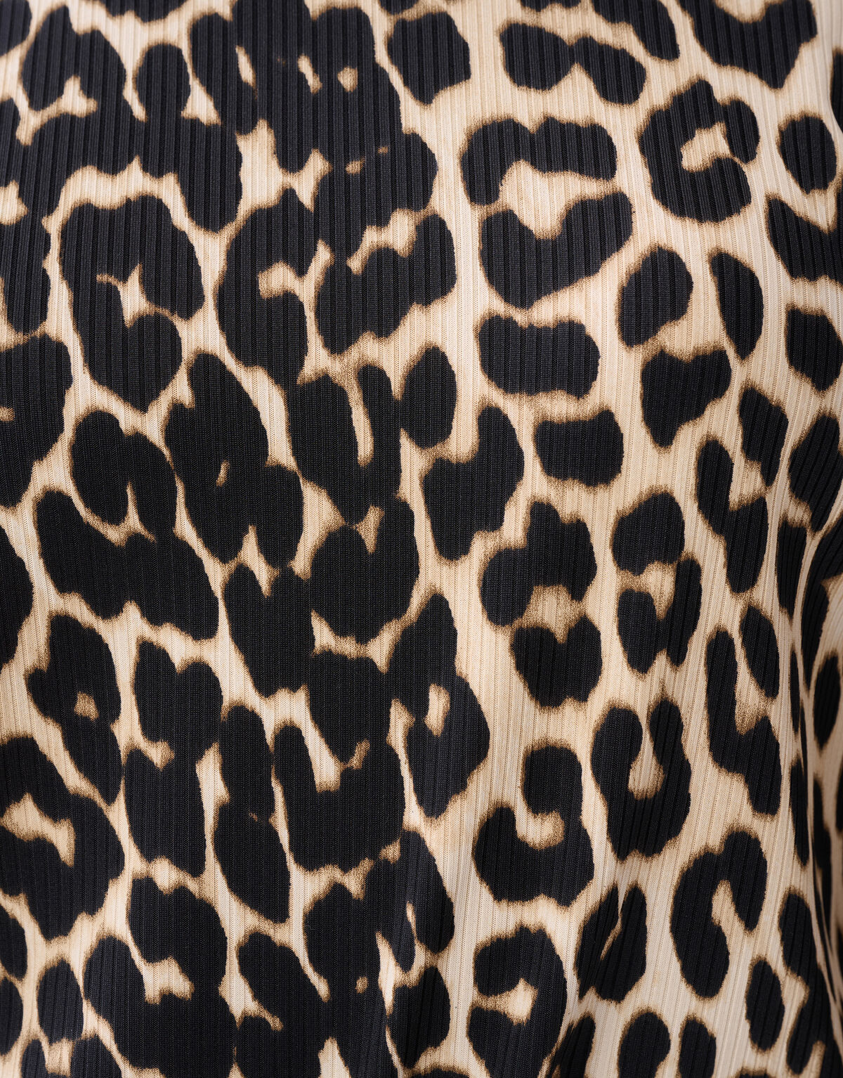 Leopardentop aus Rippenjersey Braun SHOEBY WOMEN